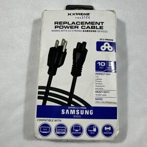 Xtreme Home Theater Replacement Power Cable Black‎ 10 FT Open Box
